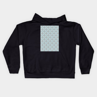 Turquoise and gray circles Kids Hoodie